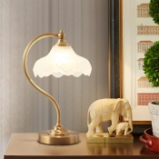 Contemporary Table Light White Glass 1 Light Nights and Lamp for Bedroom