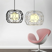 Contemporary Lantern Drum Hanging Light Fixtures Metal Hanging Pendant Light