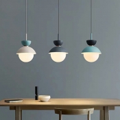 Globe Nordic-Style Hanging Ceiling Light Modern Macaron Down Lighting Pendant for Bedroom