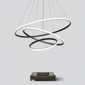 3 Tier Minimalism Chandelier Lighting Fixtures LED Lights Modern Hanging Chandelier for Living Room