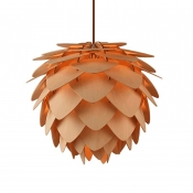 Pendant Lighting Oval Shade Modern Style Wood Ceiling Pendant Light for Living Room
