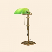 1 Light Glass Nightstand Lamp Modern Green Night Table Lamps for Bedroom