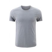 Men's Popular T-Shirt Plain Short Sleeve Round Neck Regular Fit T-Shirt