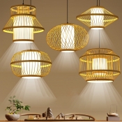 Contemporary Pendant Lights For Kitchen Island Single Bulb in Wood Hanging Light