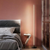 1 Light Floor Lamp Linear Shade Metal Standard Lamp for Living Room
