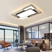 5-Light Flushmount Lighting Contemporary Style Geometric Shape Metal Ceiling Light Fixture