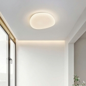 Modern Style Flush Mount Light Acrylic 1 Light Ceiling Light in White