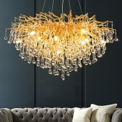 Elegant Tassel Chandelier Pendant Light Modern Hanging Ceiling Lights for Living Room