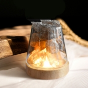 Glass Drum Nights and Lamp Contemporary Minimalism Night Table Lamps for Bedroom
