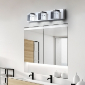3 Light Contemporary Vanity Lamp Crystal Vanity Lighting for Bathroom