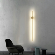 Modern Linear Wall Light Fixture Metal Sconce for Living Room