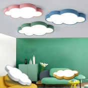 Kids Metallic Flush Mount Light Cloud Lighting for Reading Room
