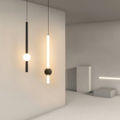 Metal Hanging Ceiling Light with Acrylic Shade LED Contemporary Pendant Lights for Kitchen Island