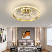 Flush Mount Lighting Kid's Room Style Acrylic Flush Mount Ceiling Fan Light for Living Room