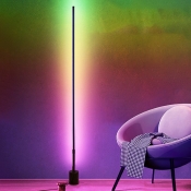 1-Light Floor Standing Lamps Contemporary Style Geometric Shape Metal Stand Up Lamps