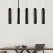 1 Light Modern Cylinder Suspension Pendant Minimalism Hanging Light Fixtures for Dinning Room
