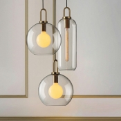 Round Hanging Light Ceiling Lights Nordic Retro Glass Fixtures Hanging