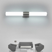 Metal Cylindrical Vanity Lighting Modern Style 1 Light Vanity Light Fixtures in Sliver