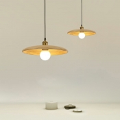 Wood Pendant Lighting Fixture Single Bulb Hanging Pendant Light