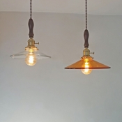 Glass Shade Pendant Light Fixture Single Bulb Modern Farmhouse Pendant Lighting