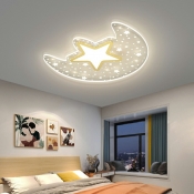 Kids Style Star Sky Flush Mount Light Acrylic Ceiling Fixture