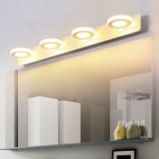 Modern LED Vanity Light White Bathroom Mirror Wall Mounted Mirror Front