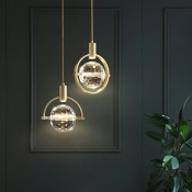 Crystal Hanging Pendant Lights Modern LED Down Lighting for Bedroom