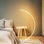 Twist Nightstand Lamp Modern Style Metal 1-Light Led Lamp in Coffee