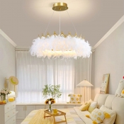 Ceiling Pendant Light Modern Style Feather Ceiling Lamps for Living Room