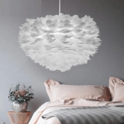 Pendant Light Modern Style Feather Light Kit for Living Room