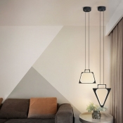 Minimalism Linear Suspension Pendant LED Nordic Style Pendant Ceiling Lights for Bedroom