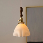 1 Light Wood Hanging Pendant Lights Modern Minimalism Hanging Pendnant Lamp for Living Room