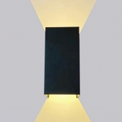 Minimalist LED Up and Down Wall Light High Bright Modern Wall Sconces in Black