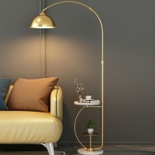 1 Light Floor Lamps Contemporary Style Dome Shape Metal Standing Lights