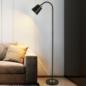 1 Light Floor Lamps Contemporary Style Cone Shape Metal Standing Lights