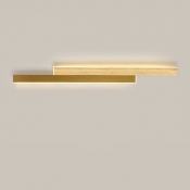 2 Light Sconce Light Simplistic Style Linear Shape Metal Wall Mounted Lamp
