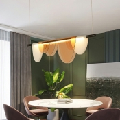 1 Light Island Pendant Lights Minimalism Style Geometric Shape Metal Hanging Ceiling Light