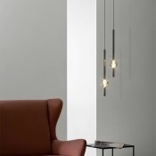 1 Light Minimalistic Style Linear Shape Metal Commercial Pendant Lighting