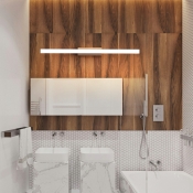 Minimalism Vanity Wall Light Fixtures Wood Linear for Bathroom