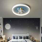2 Lights Kids Style Geometric Shape Metal Ceiling Flush Mount Light