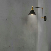 Industrial Wall Mounted Light Fixture Vintage Metal Cone for Living Room