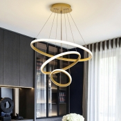 LED Creative 3 Layers Circle Chandelier for Dining Room and Living Room