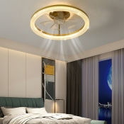 2 Lights Minimalistic Style Ring Shape Metal Flush Mount Ceiling Chandelier