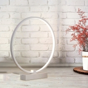 1 Light Contemporary Style Ring Shape Metal Night Table Lights