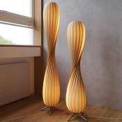 Japanese Creative Shape Wooden Floor Lamp for Bedroom and Living Room Decoration
