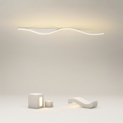 1 Light Modern Style Linear Shape Metal Flush Mount Ceiling Fixture