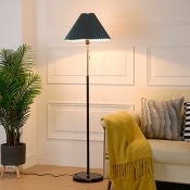 Nordic Simple Pleated Fabric Shade Floor Lamp for Living Room and Bedroom