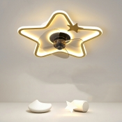 2 Lights Kids Style Star Shape Metal Flush Mount Ceiling Light