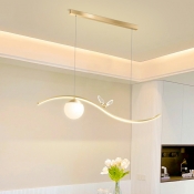 LED Linear Island Lighting Fixtures Minimalism for Dinning Room