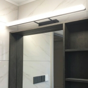 Nordic LED Strip Aluminum Vanity Light in Black for Bathroom and Powder Room